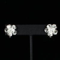 Caribbean Large Hibiscus Flower Stopper Stud Earring - Earring - Caribbijou Island Jewellery