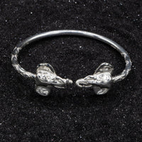 Heavy Bangle with Elephant Heads with Diamante Pattern - Bangle - Caribbijou Island Jewellery