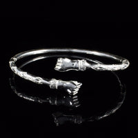 Heavy Fist Bangle with Diamante Pattern - Bangle - Caribbijou Island Jewellery