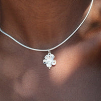 Large Hibiscus Flower Pendant with Chain - Pendent - Caribbijou Island Jewellery
