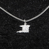 Large Trinidad Map Pendant with Chain - Pendent - Caribbijou Island Jewellery