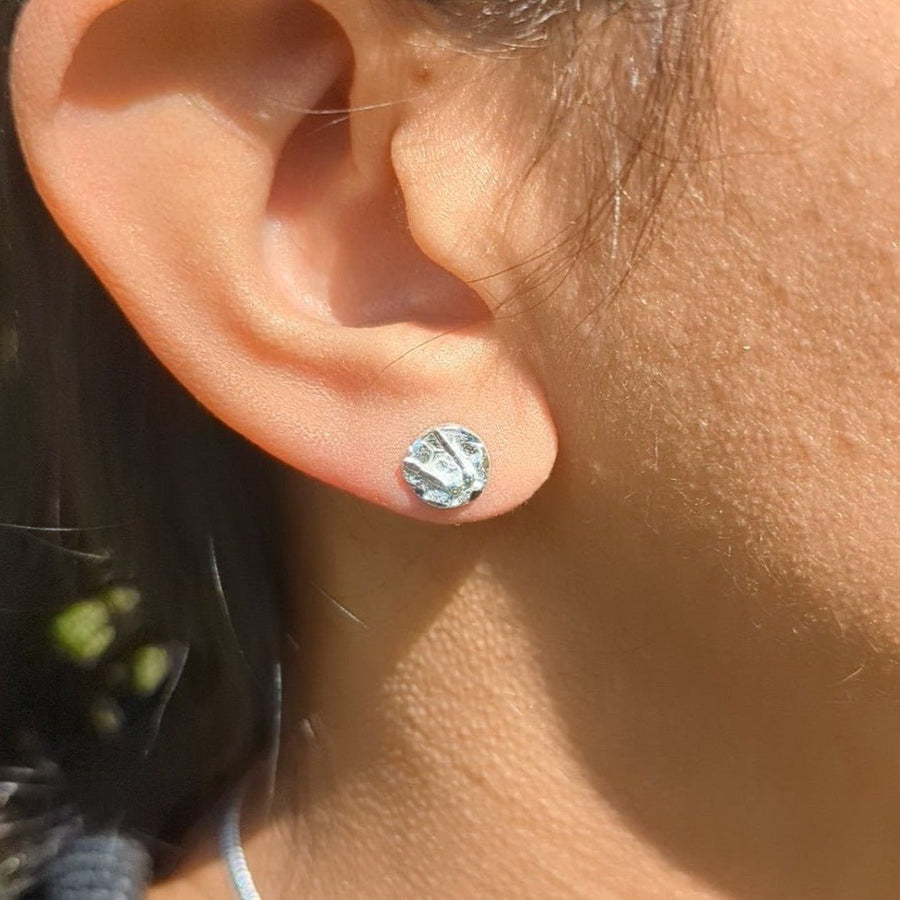 Caribbijou Small Trinidad Steel Pan or Steel Drum Stopper Stud Earring - earring - Caribbijou Island Jewellery