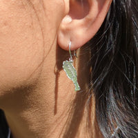 St. Kitts Map Hanging Short Earring by Caribbijou