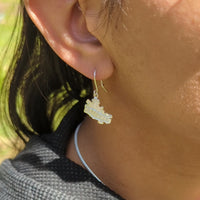 Antigua Map Hanging Short Earring by Caribbijou