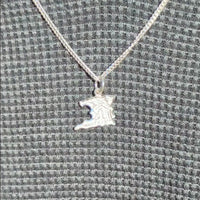 Large Trinidad Map Pendant with Chain