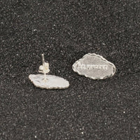 St. Vincent Map Stopper Stud Earring by Caribbijou - Earring - Caribbijou Island Jewellery