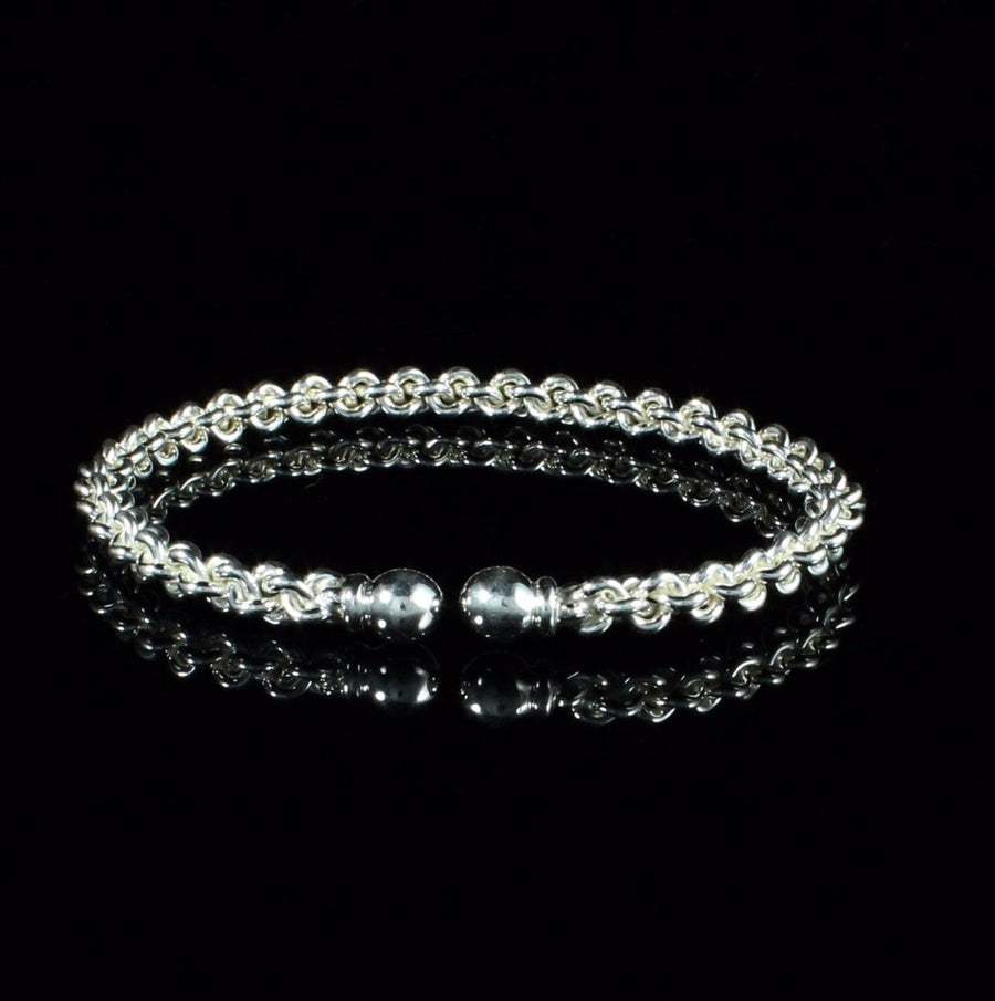 Braided Flexible Small Solid Ball Bangle - Bangle - Caribbijou Island Jewellery