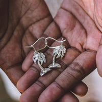 Caribbean Coconut Tree Short Earring - Earring - Caribbijou Island Jewellery