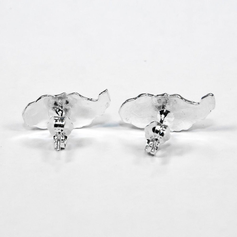 Caribbijou Grenada Map Stopper Stud Earring - earring - Caribbijou Island Jewellery