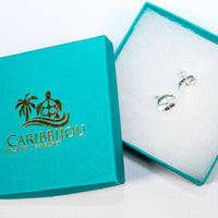 Caribbijou Large Trinidad Steel Pan or Steel Drum Stopper Stud Earring - earring - Caribbijou Island Jewellery