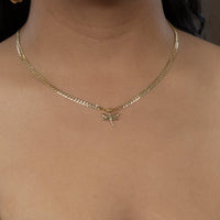 Dragonfly Pendant in 14 KT Yellow Gold - Caribbijou Island Jewellery