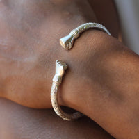 Extra Extra Heavy Fists Bangle with Bamboo Pattern - Bangle - Caribbijou Island Jewellery