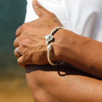 Extra Heavy Elephant Head and Taj Mahal Bangle with Diamante Pattern - Bangle - Caribbijou Island Jewellery