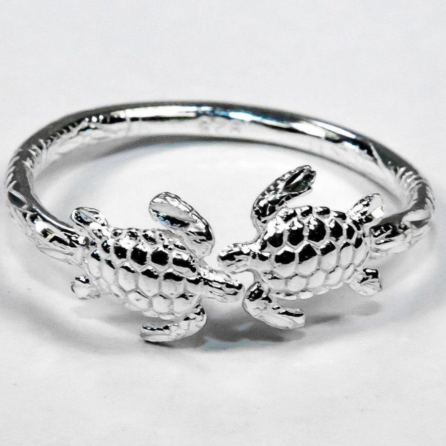 Extra Light Adjustable Ring with Turtles - Ring - Caribbijou Island Jewellery