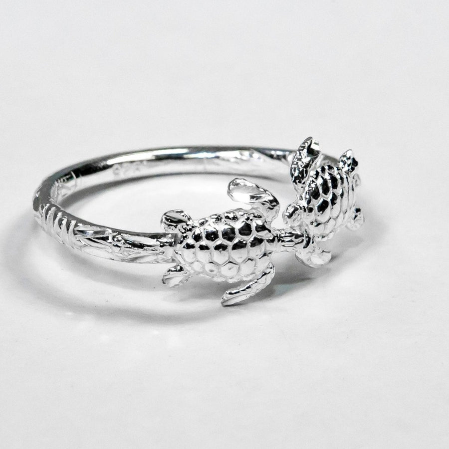 Extra Light Adjustable Ring with Turtles - Ring - Caribbijou Island Jewellery