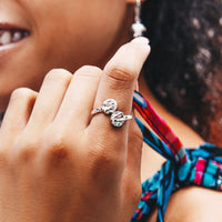 Extra Light Bangle Adjustable Ring with Steel Pan or Steel Drum - Ring - Caribbijou Island Jewellery