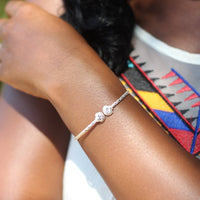 Extra Light Small Clam Bangle in Calypso Pattern - Bangle - Caribbijou Island Jewellery