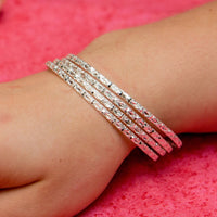 Flat Jingle 3mm in Calypso Pattern - Bangle - Caribbijou Island Jewellery