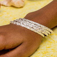 Flat Jingle 4mm in Calypso Pattern - Bangle - Caribbijou Island Jewellery