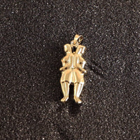 Gemini Zodiac Astrology Pendant in 14 KT Yellow Gold - Caribbijou Island Jewellery