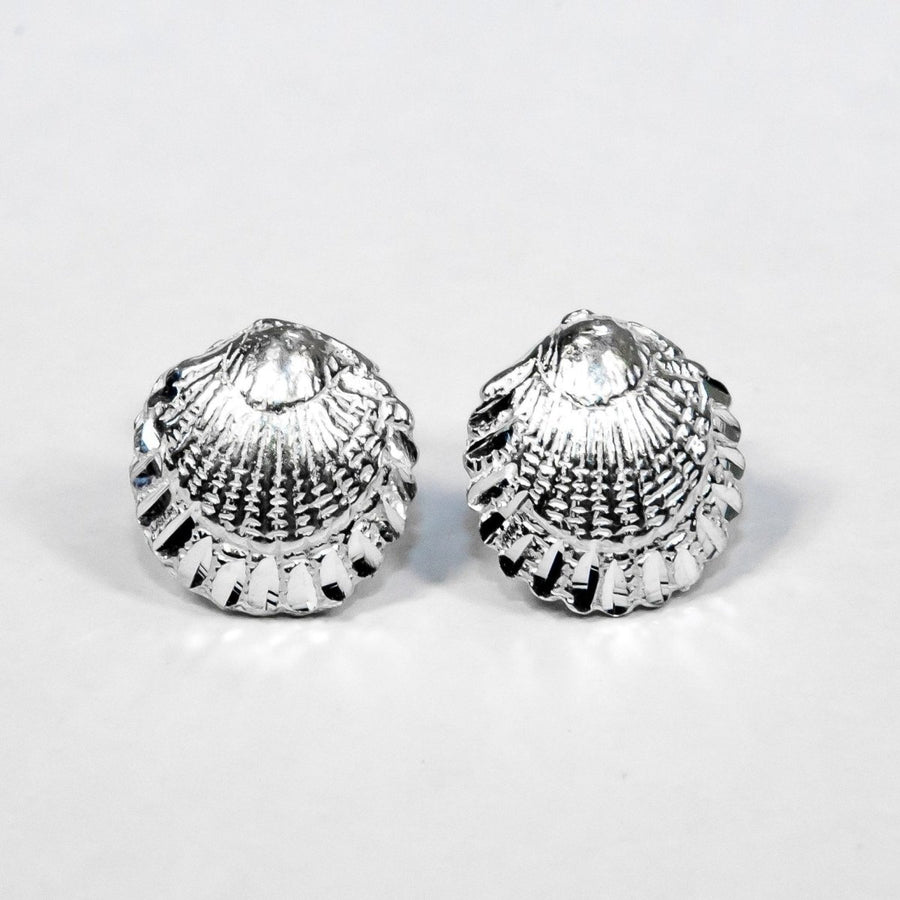 Large Clam Stopper Stud Earring - Earring - Caribbijou Island Jewellery