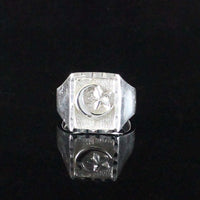 Large Men Moon and Star in Square ring - Ring - Caribbijou Island Jewellery