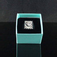 Large Men Moon and Star in Square ring - Ring - Caribbijou Island Jewellery