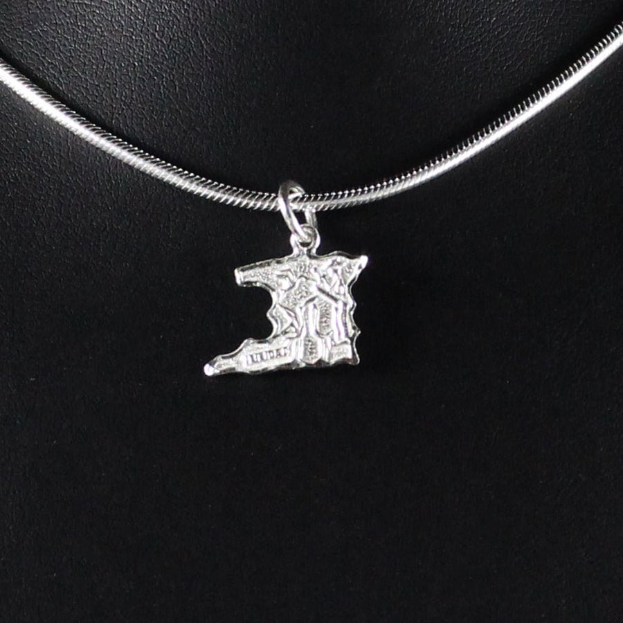 Large Trinidad Map Pendant with Chain - Pendent - Caribbijou Island Jewellery