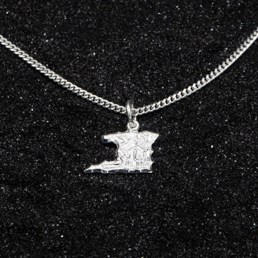 Large Trinidad Map Pendant with Chain - Pendent - Caribbijou Island Jewellery