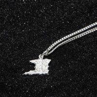 Large Trinidad Map Pendant with Chain - Pendent - Caribbijou Island Jewellery