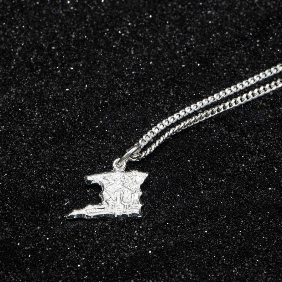 Large Trinidad Map Pendant with Chain - Pendent - Caribbijou Island Jewellery