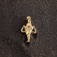 Libra Zodiac Astrology Pendant in 14 KT Yellow Gold - Caribbijou Island Jewellery