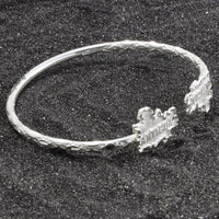 Light Antigua Map Bangle with Diamante Pattern - Bangle - Caribbijou Island Jewellery