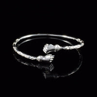 Light Bangle with Fists Diamante Pattern - Bangle - Caribbijou Island Jewellery