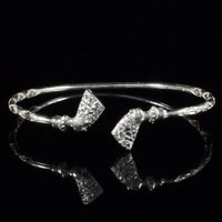 Light Bangle with Nefertiti Egyptian Head Diamante Pattern - Bangle - Caribbijou Island Jewellery