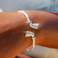 Light Bangle with Nefertiti Egyptian Head Diamante Pattern - Bangle - Caribbijou Island Jewellery