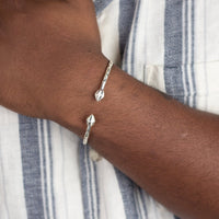 Light Cocoa Pod Bangle with Diamante Pattern - Bangle - Caribbijou Island Jewellery