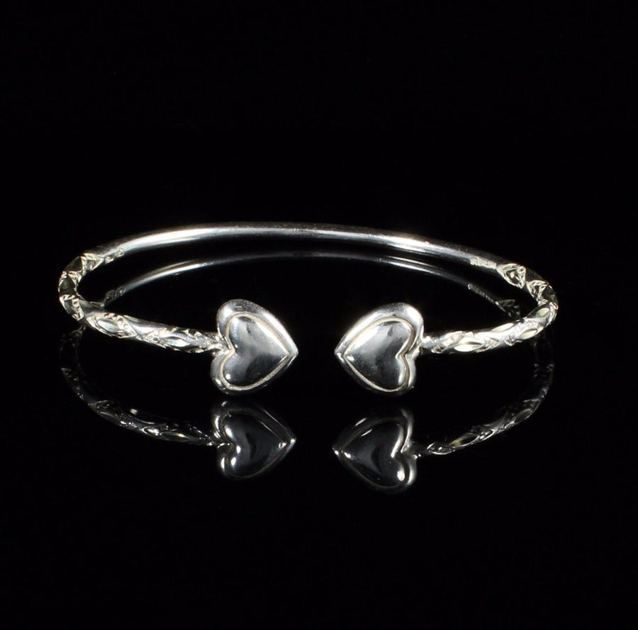 Light Heart Bangle with Diamante Pattern - Bangle - Caribbijou Island Jewellery