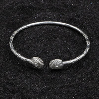 Light Large Clam Bangle with Diamante Pattern - Bangle - Caribbijou Island Jewellery