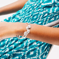 Light Lion Bangle with Diamante Pattern - Bangle - Caribbijou Island Jewellery