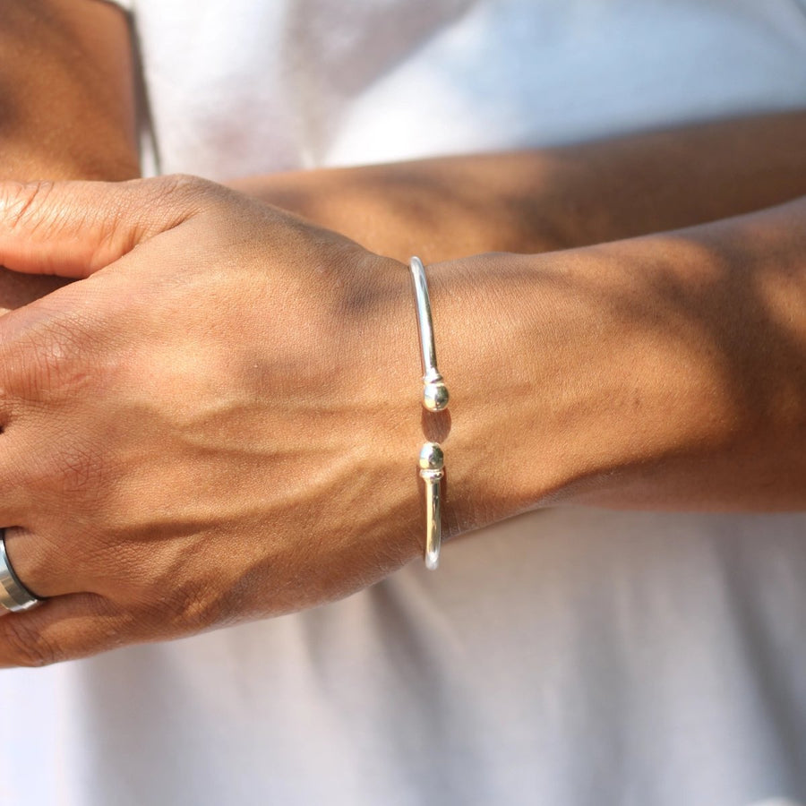 Light Plain Solid Ball Bangle - Bangle - Caribbijou Island Jewellery