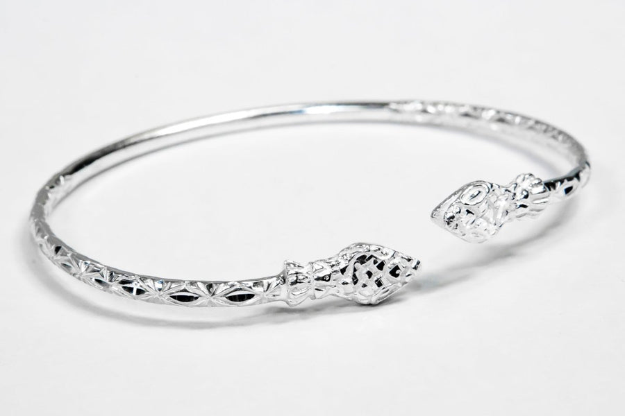 Light Snake Bangle with Calypso Pattern - Bangle - Caribbijou Island Jewellery