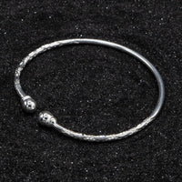 Light Solid Ball Bangle with Diamante Pattern - Bangle - Caribbijou Island Jewellery