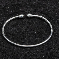 Light Solid Ball Bangle with Diamante Pattern - Bangle - Caribbijou Island Jewellery