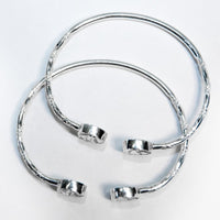 Light Steel Pan Bangle with Diamante Pattern - SOLD INDIVIDUALLY - Bangle - Caribbijou Island Jewellery