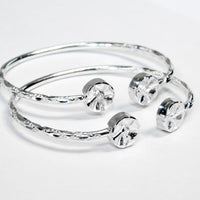 Light Steel Pan Bangle with Diamante Pattern - SOLD INDIVIDUALLY - Bangle - Caribbijou Island Jewellery