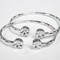 Light Steel Pan Bangle with Diamante Pattern - SOLD INDIVIDUALLY - Bangle - Caribbijou Island Jewellery