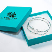 Light Turtle Bangle with Diamante Pattern - Bangle - Caribbijou Island Jewellery