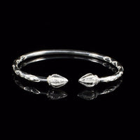 Medium Cocoa Pods Bangle with Diamante Pattern - Bangle - Caribbijou Island Jewellery