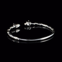 Medium Panther Heads Bangle with Diamante Pattern - Bangle - Caribbijou Island Jewellery